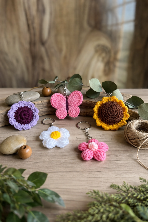 Handmade crochet keychains